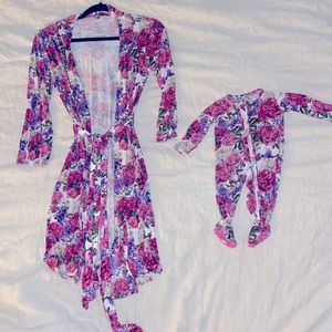 Posh peanut mommy and me robe and footie sleeper